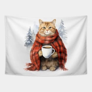 Coffee Cat Tapestry