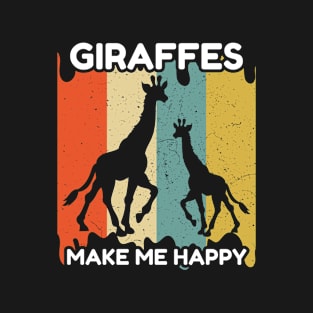 70s 80s Vintage Giraffe Retro Design T-Shirt