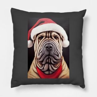 Sharpei Santa Pillow