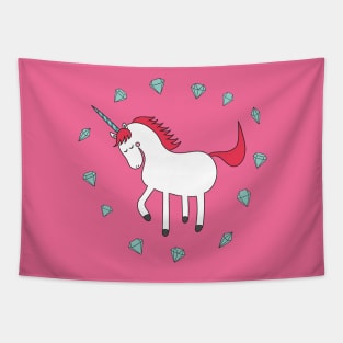 Magical Diamonds Unicorn Tapestry