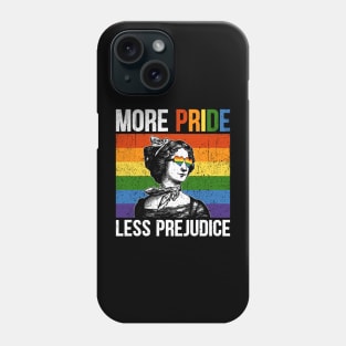 Pride Month More Pride Less Prejudice Jane Austen Phone Case