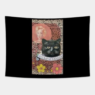 gato negro Tapestry