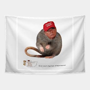 "F**king Moron" Rat in a Hat Tapestry