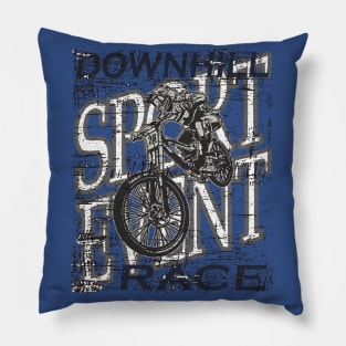 Sport Event Downhill Race Abstract Pillow