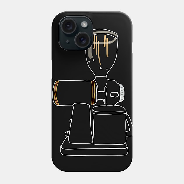 Black Coffee Grinder Phone Case by Walcott