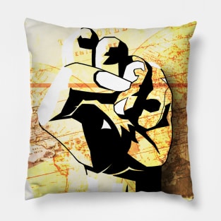 Black Lives Matter - World maps Black Fist Pillow