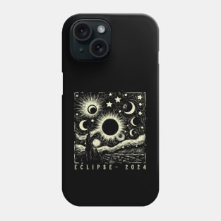 Eclipse 2024 //\\// Total Solar Eclipse Starry Night Phone Case