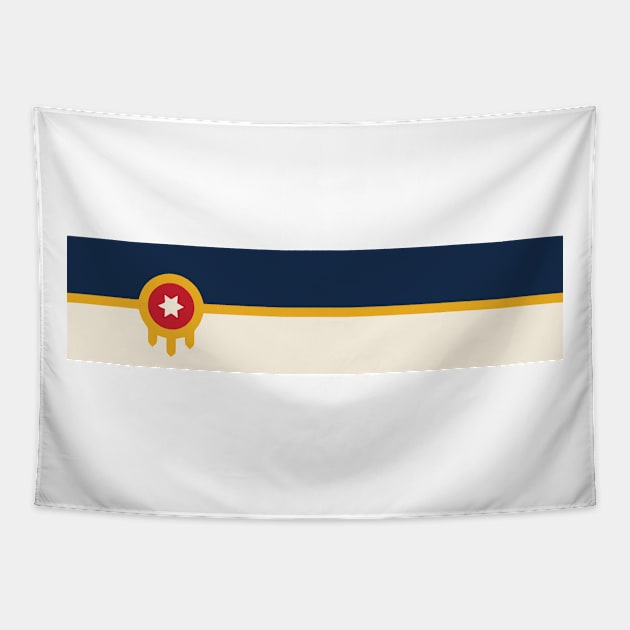 Tulsa Oklahoma Flag Tapestry by tanambos