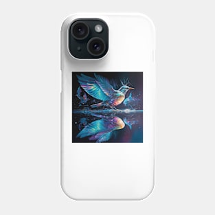 colorful bird reflection Phone Case