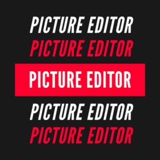 Picture Editor Red and White Design T-Shirt