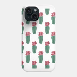 Watercolor Cactus Neck Gator Red Cactus Flower Phone Case