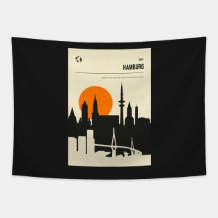 Hamburg Vintage Book Cover Travel Poster Tapestry