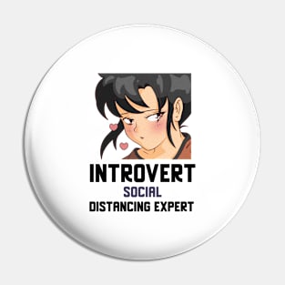 Introvert Social Distancing Expert Pin