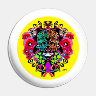 floral catrina ecopop in circle of life the yggdrasil tree pattern Pin