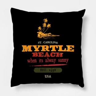 Myrtle Beach Retro Vibes South Carolina Pillow