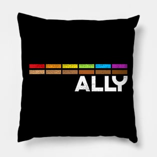 Rainbow Black Pride Ally Equality Lgbt African Blm Protest Pillow