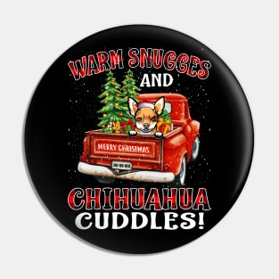 Warm Snuggles And Chihuahua Cuddles Ugly Christmas Sweater Pin