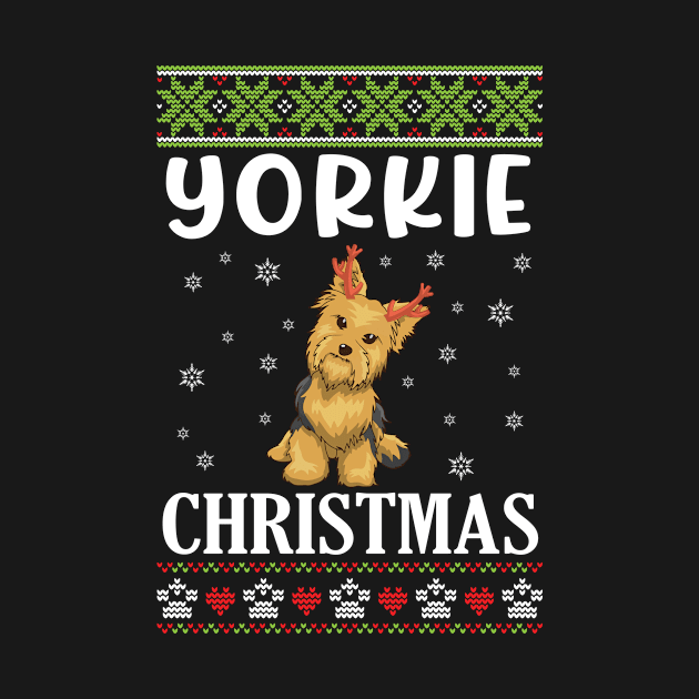 Yorkie Dog Dancing With Snow Merry Christmas Day Daddy Mommy by melanieteofila