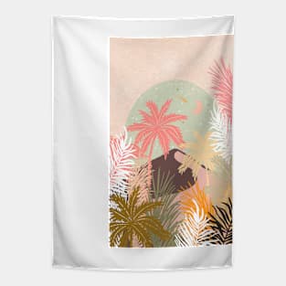 Desert Arch Palms Pink Celestes Studio© Tapestry