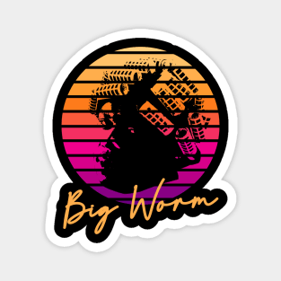 Big Worm Retro Magnet