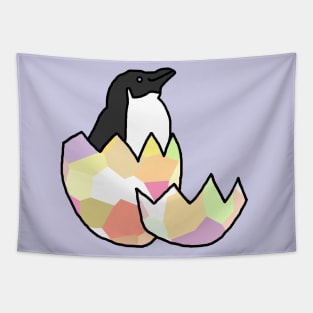 Little Blue Penguin Hatching from Egg Tapestry