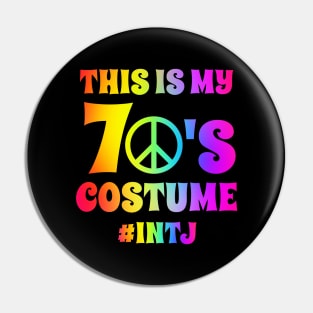 Groovy INTJ This Is My 70s Costume Halloween Party Retro Vintage Pin