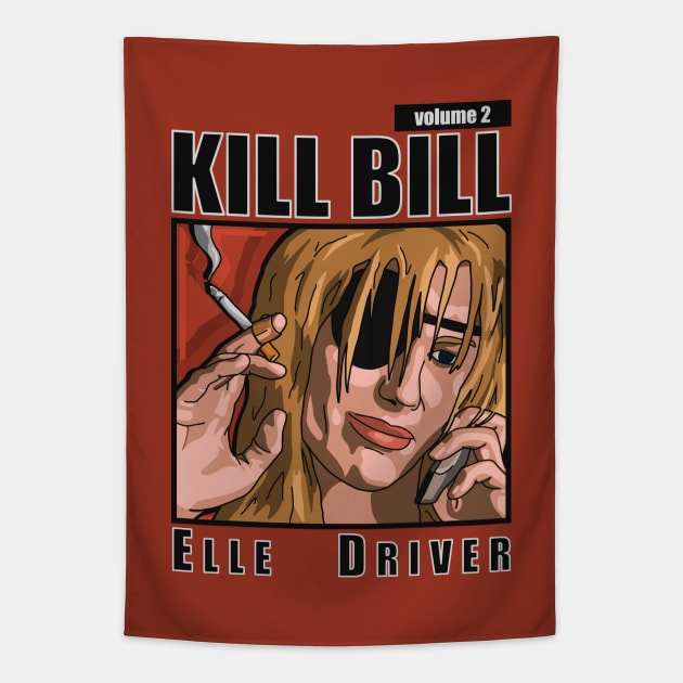 Elle Driver Panel (with Title) (Kill Bill) Tapestry by SpareFilm