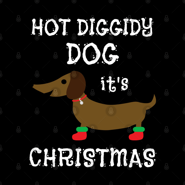 Dachshund Wiener Dog Christmas Design by MedleyDesigns67