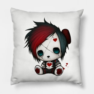 punk rock teddy emo Pillow