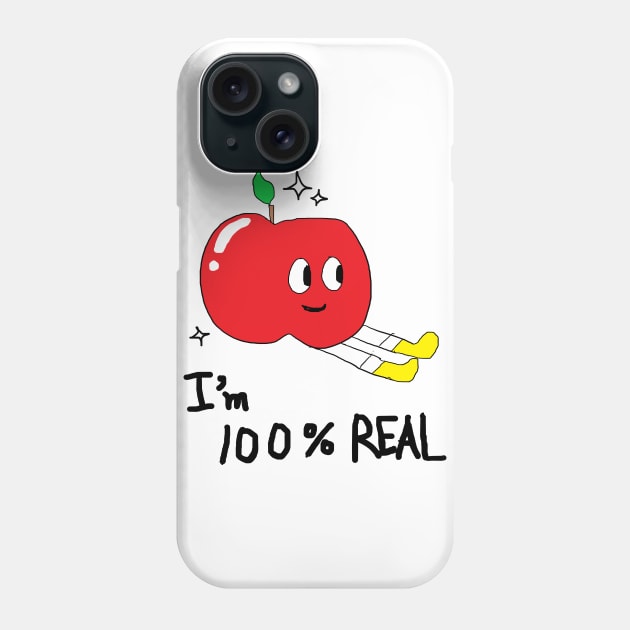 I am 100% real,Hand drawing Phone Case by zzzozzo