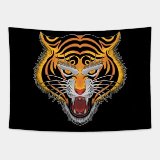 Tiger head illustration Tapestry