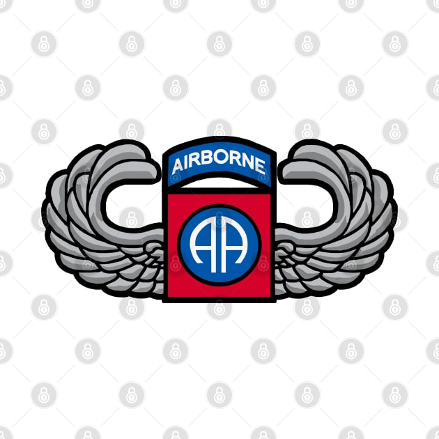 82nd Airborne Jump Wings by Trent Tides