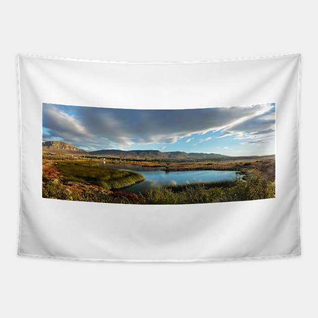 Nimez Lagoon at golden hour Tapestry by FollowHedgehog