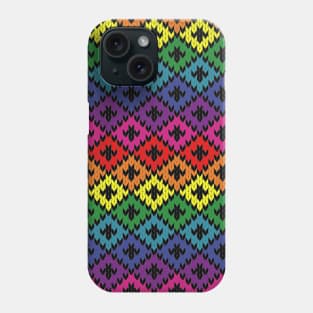 Rainbow Knitting Pattern Design Phone Case