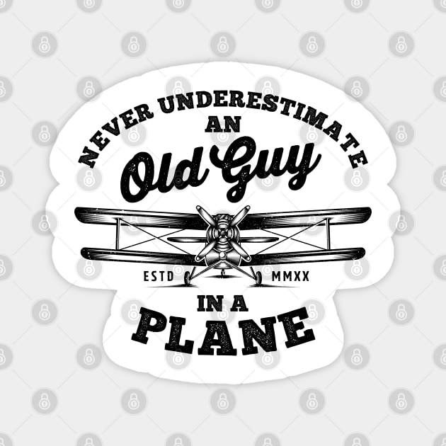 Never Underestimate an Old Guy in a Plane Magnet by VFR Zone