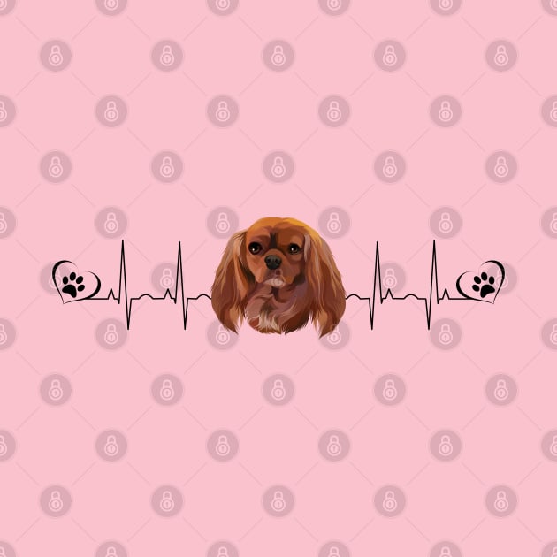 My Heart Beats for my Ruby Cavalier King Charles Spaniel by Cavalier Gifts