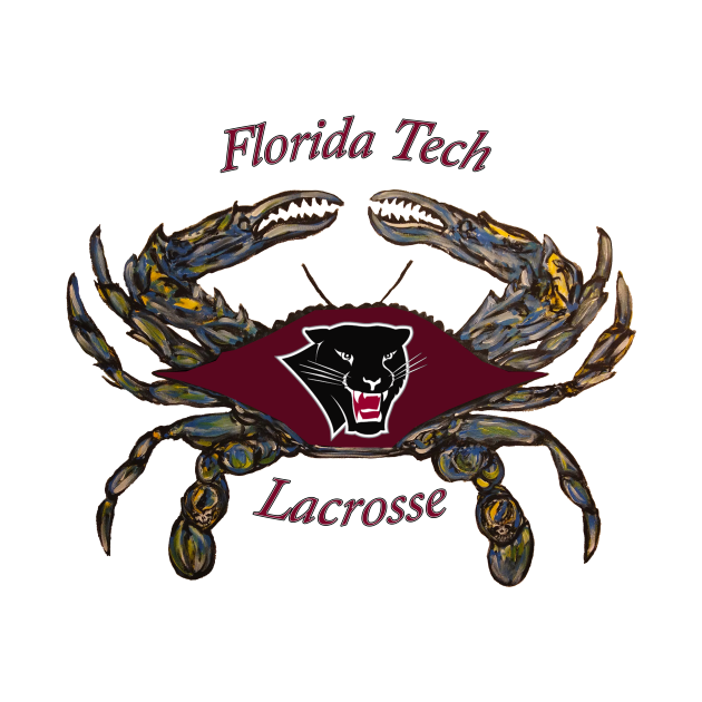 Florida Tech lacrosse crab maroon Florida Tech Lax TShirt TeePublic