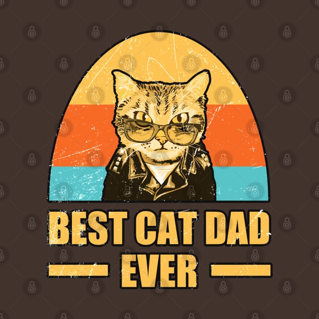 Best cat dad ever Cat Funny by Cosmic Art