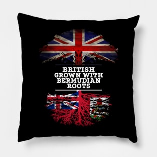 British Grown With Bermudian Roots - Gift for Bermudian With Roots From Bermuda Pillow