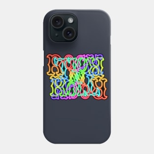 Glowing Neon Rainbow RocK n RolL Anagram Phone Case