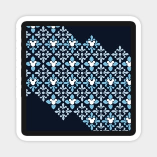 Indigo Hidden Character Pattern Magnet