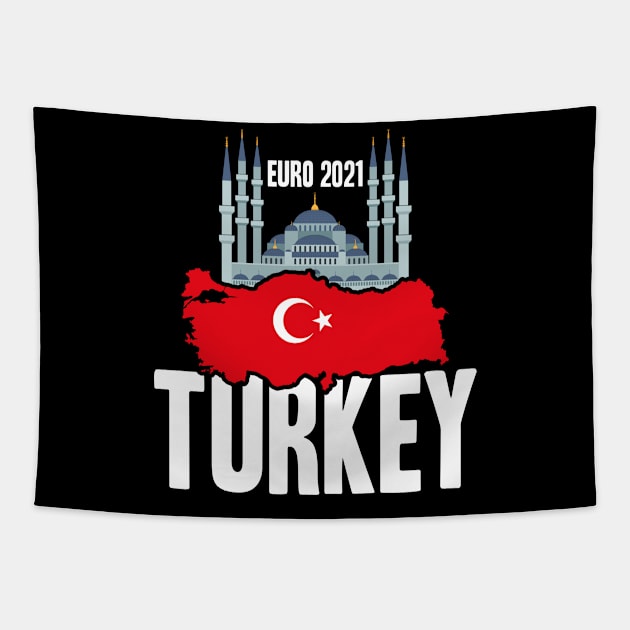 Euro 2021 Turkey Tapestry by lateefo