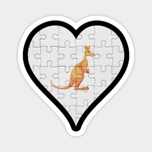 Kangaroo Heart - Gift for Kangaroo Lovers Magnet