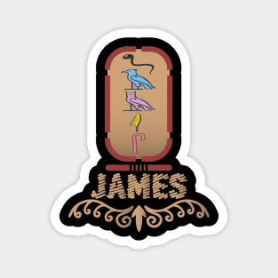 JAMES-American names in hieroglyphic letters-James, name in a Pharaonic Khartouch-Hieroglyphic pharaonic names Magnet