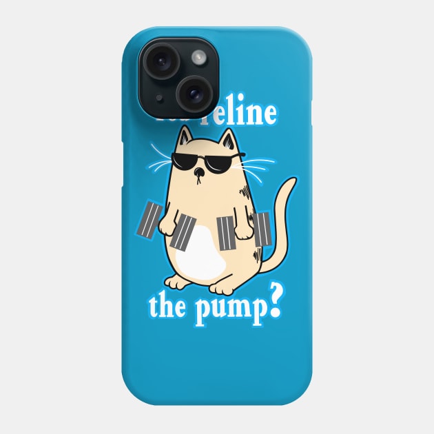 Fitness Funny, gym girl, fitness girl, cat lover Phone Case by TimAddisonArt