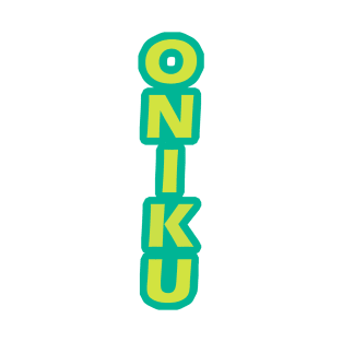 ONIKU: Vertical Design In Green T-Shirt