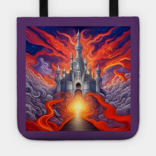 Dragon Castle Psychedelic Fantasy Tote