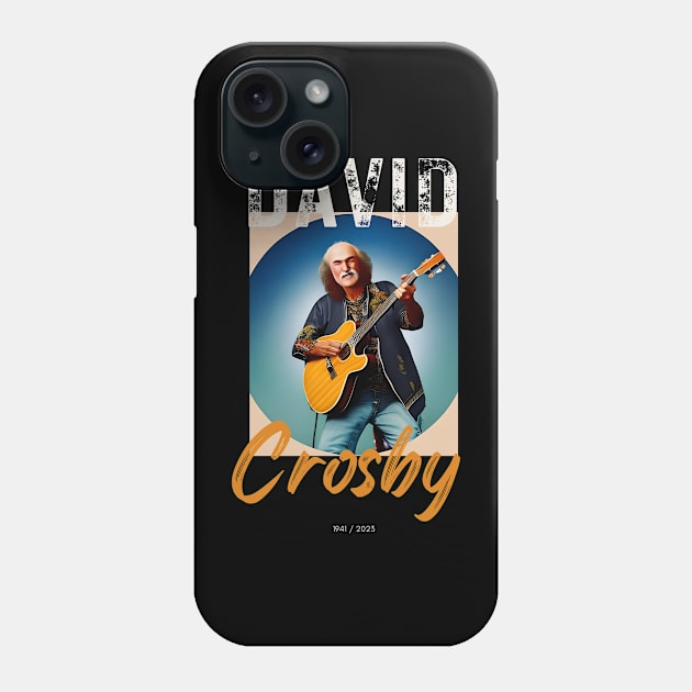 David Crosby vintage graphic design artwork Phone Case by Nasromaystro