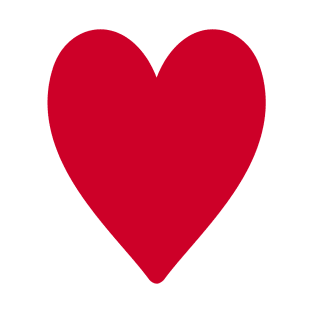 Red Love Heart Shape Vector Graphic T-Shirt