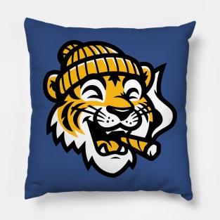 Detroit 'Log Rollers Tiger' T-Shirt: Show Your Detroit Pride and Love for Mary Jane with a Blunt-Tastic Tiger Design! Pillow